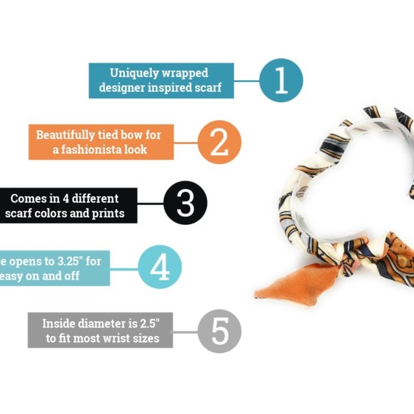 BOHO Bangle Bracelet Handmade Bow Tie Ribbon - Picture 3 of 5